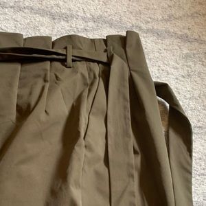 H&M Green Paper-Bag Pencil Skirt